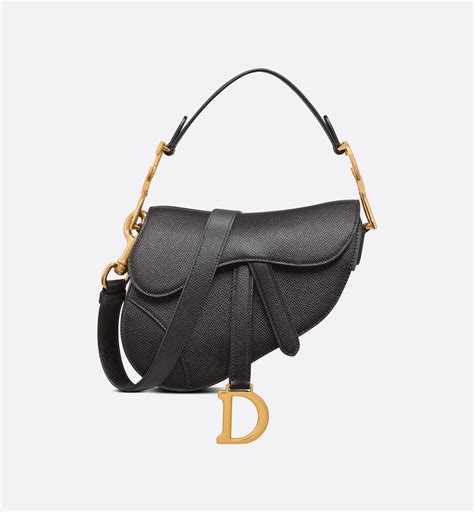 dior black matte saddle bag|dior saddle bag with strap.